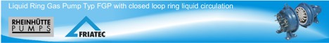 FRIATEC Rheinhuette liquid ring vacuum pump in ceramic for corrosive and abrasive gases and vapours