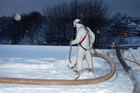 Vacuum snow removal