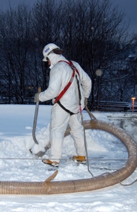 Vacuum snow removal